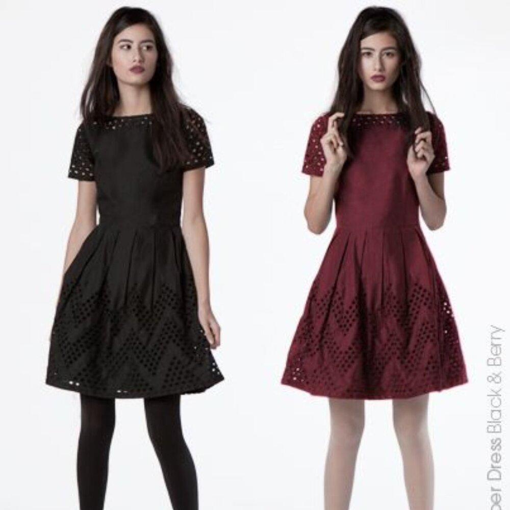 Rare Dear Creatures Piper Dress in Berry Red (L)
